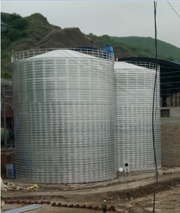 天等粮食钢板仓的安装全过程不用热焊接